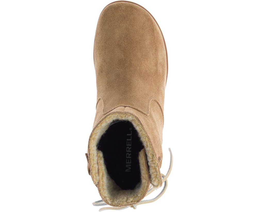 Merrell Støvler Dame - Juno Bluff Polar Waterproof - Brune - TGJ715342